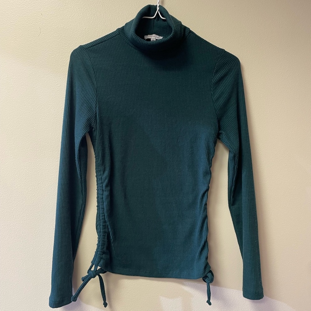 Teal Turtleneck Sweater